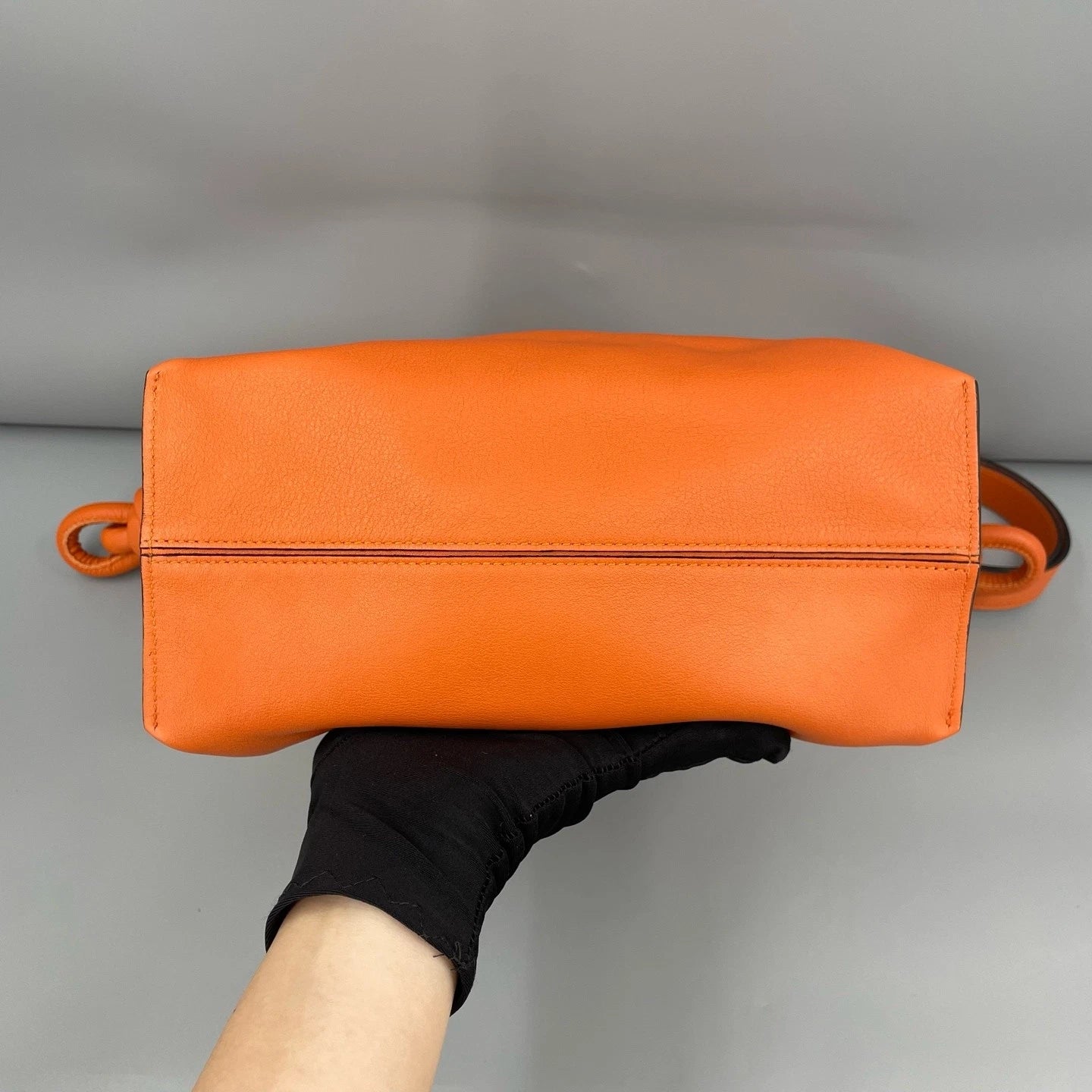 Loewe Medium Orange Leather Bucket Bag For Women