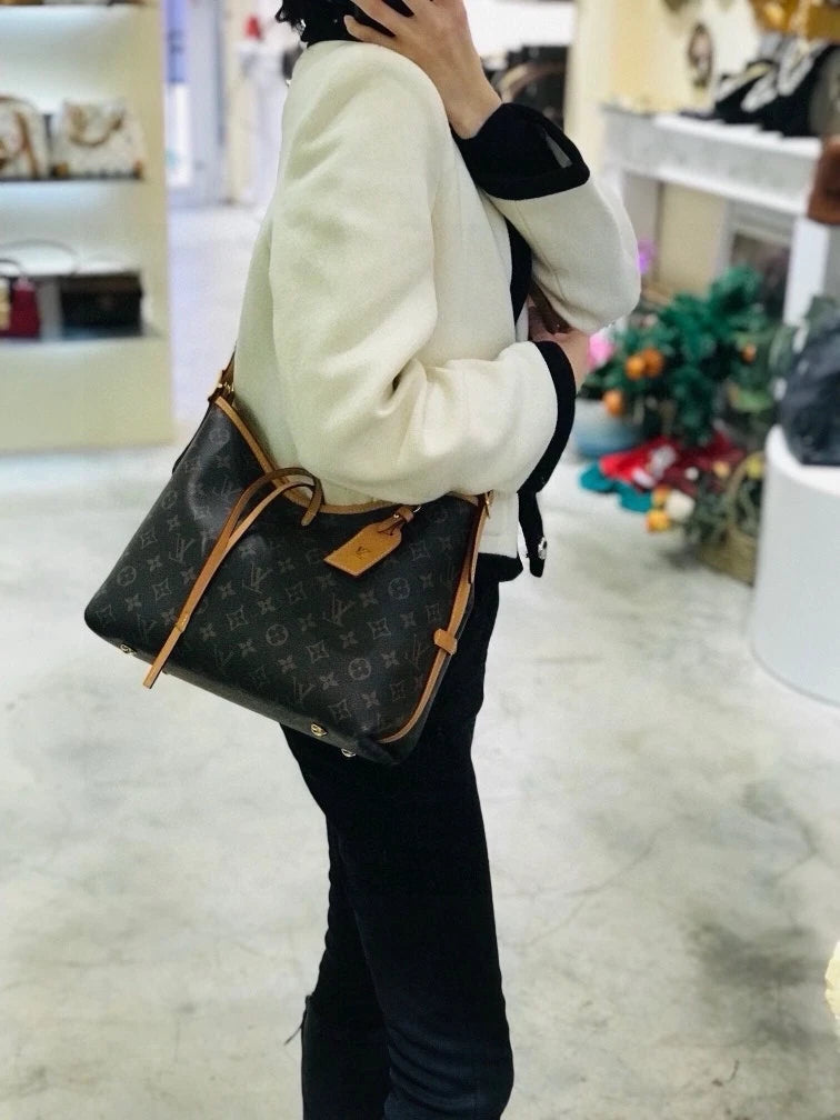 Louis Vuitton Classic Monogram Canvas Carryall Small Tote Bag For Women