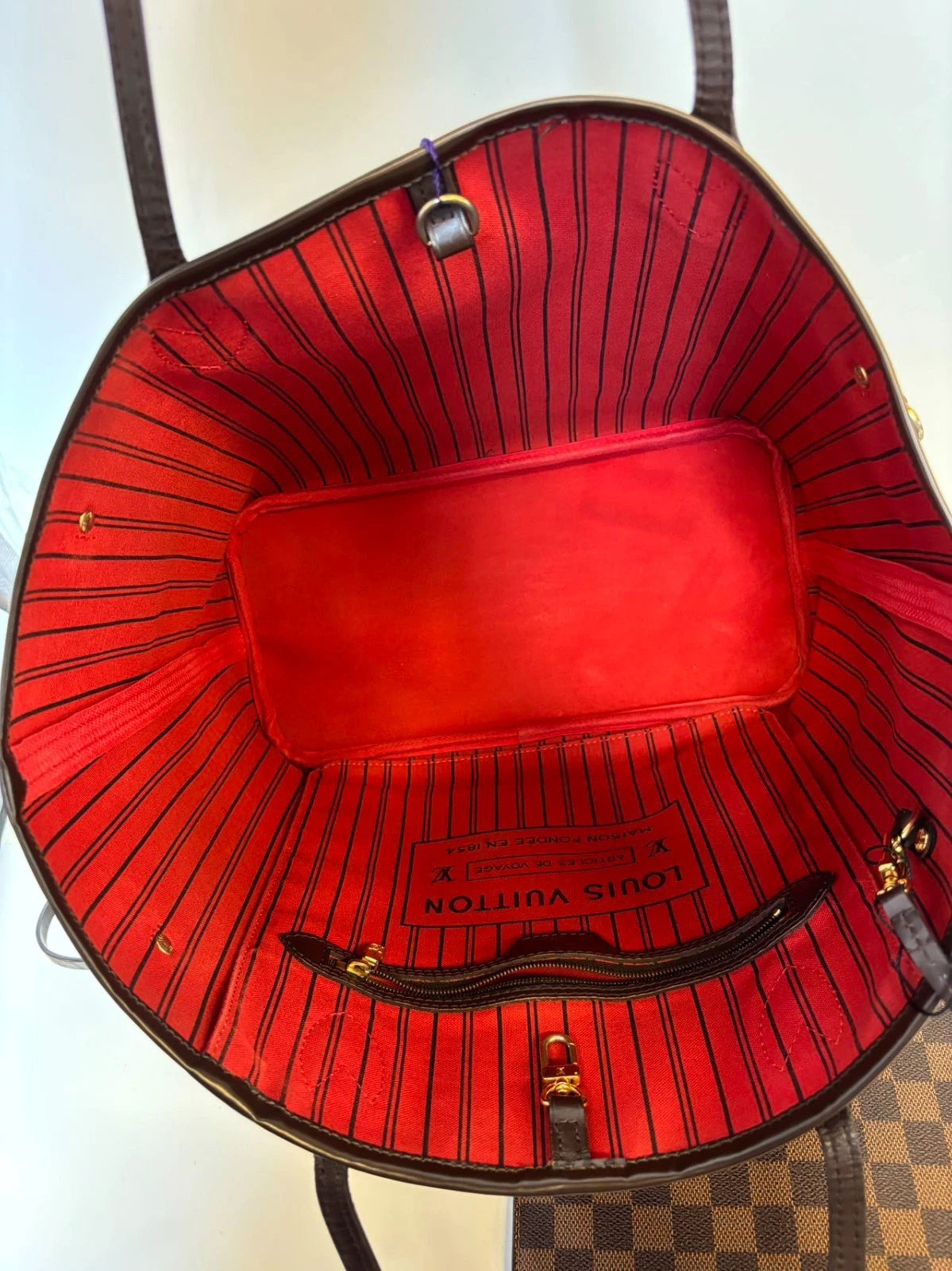 Louis Vuitton Neverfull Damier Shoulder Bag Excellent