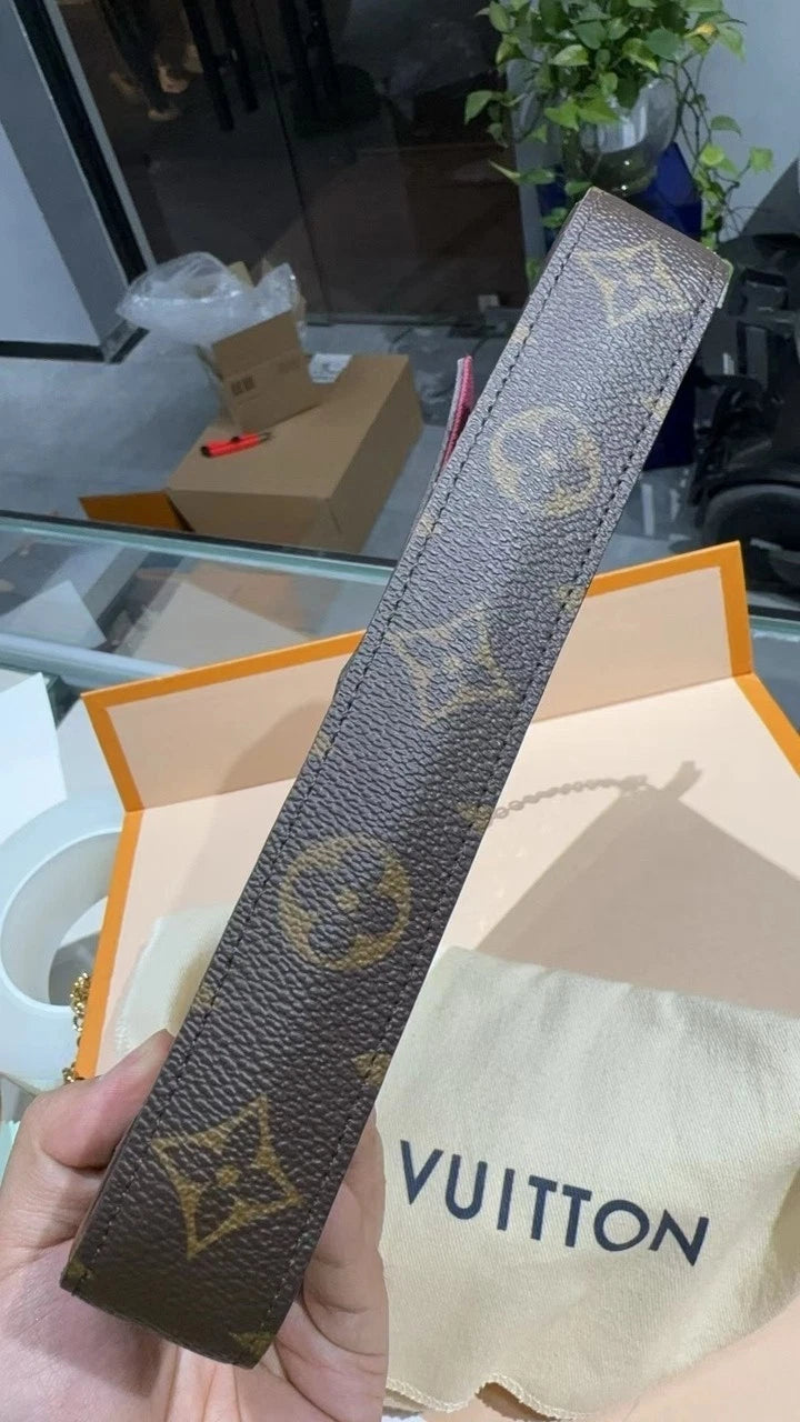 Louis Vuitton Felicie Pochette Monogram Brown Canvas Crossbody Shoulder Bag