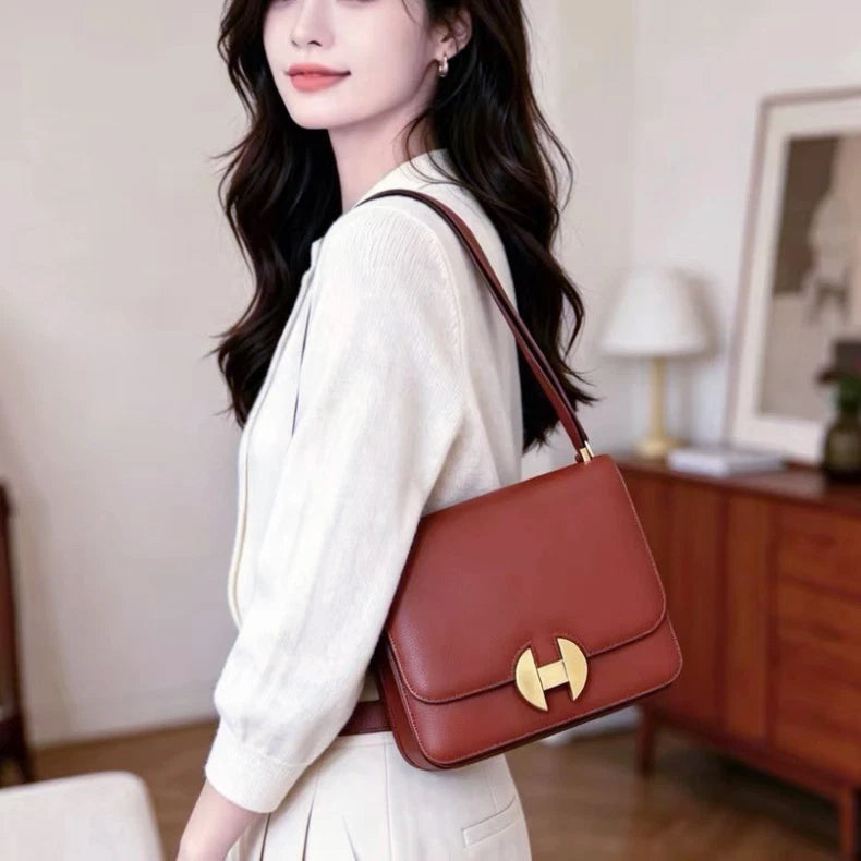 Excellent Condition Hermes 2002-20Bag PM Red Shoulder Bag Gold Hardware