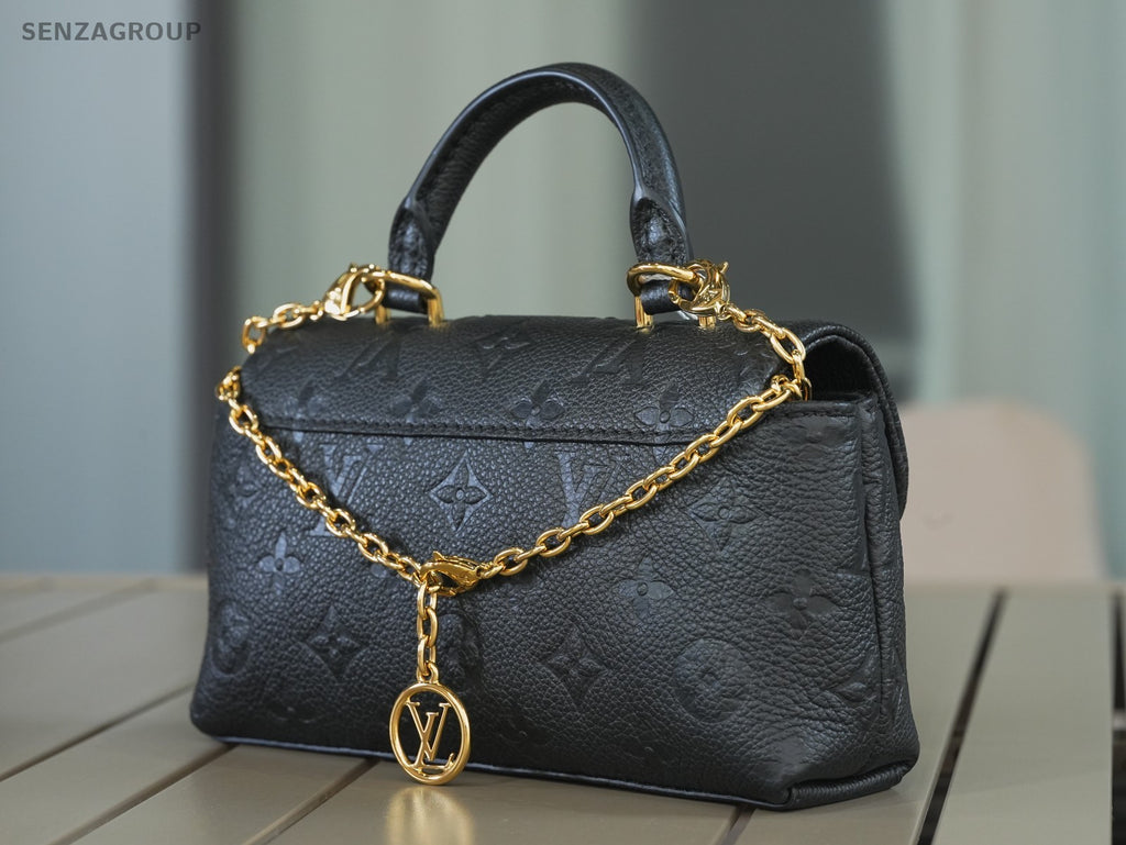 Louis Vuitton Black Monogram Empreinte NANO Madeleine Chain Shoulder bag Women