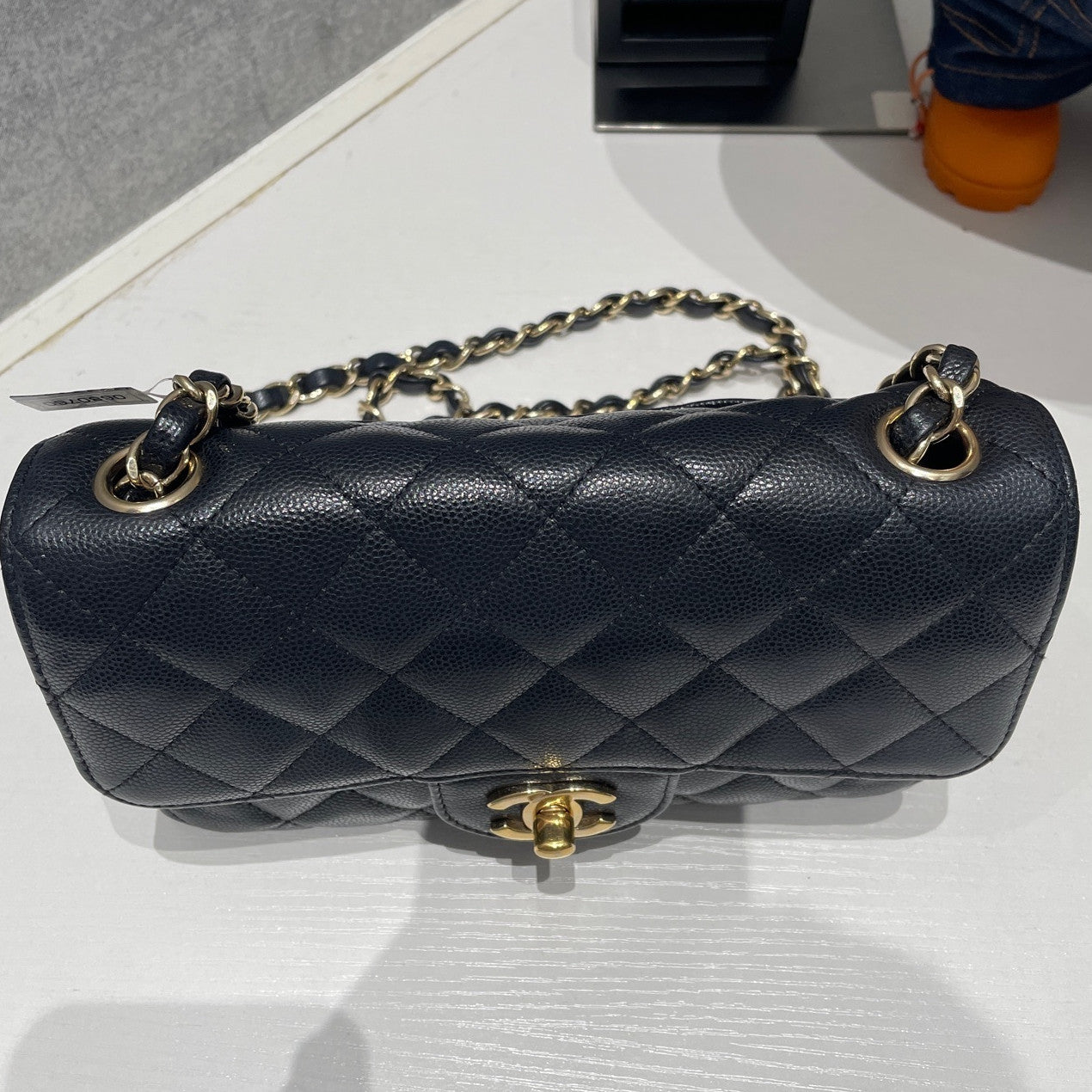 Chanel Classic Flap Mini Black Gold Calfskin Chain Shoulder Bag