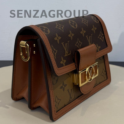 Louis Vuitton Monogram Daphne Small Brown Gold Buckle Shoulder Bag