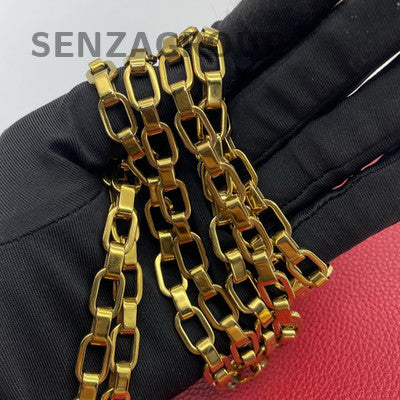 Louis Vuitton Pallas Chain Shoulder Bag Monogram Brown Red Women's Classic