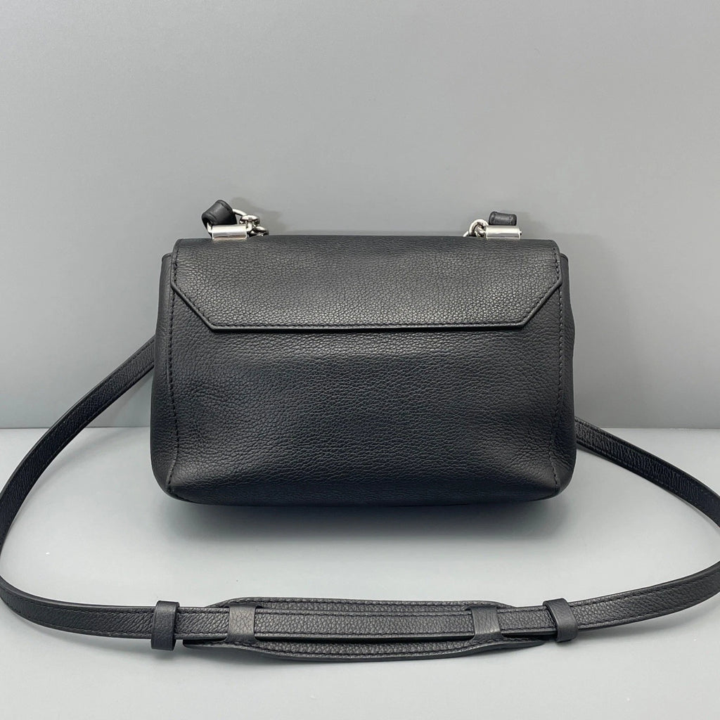 Louis Vuitton Lockme PM Chain Shoulder Crossbody Bag Black Silver Women