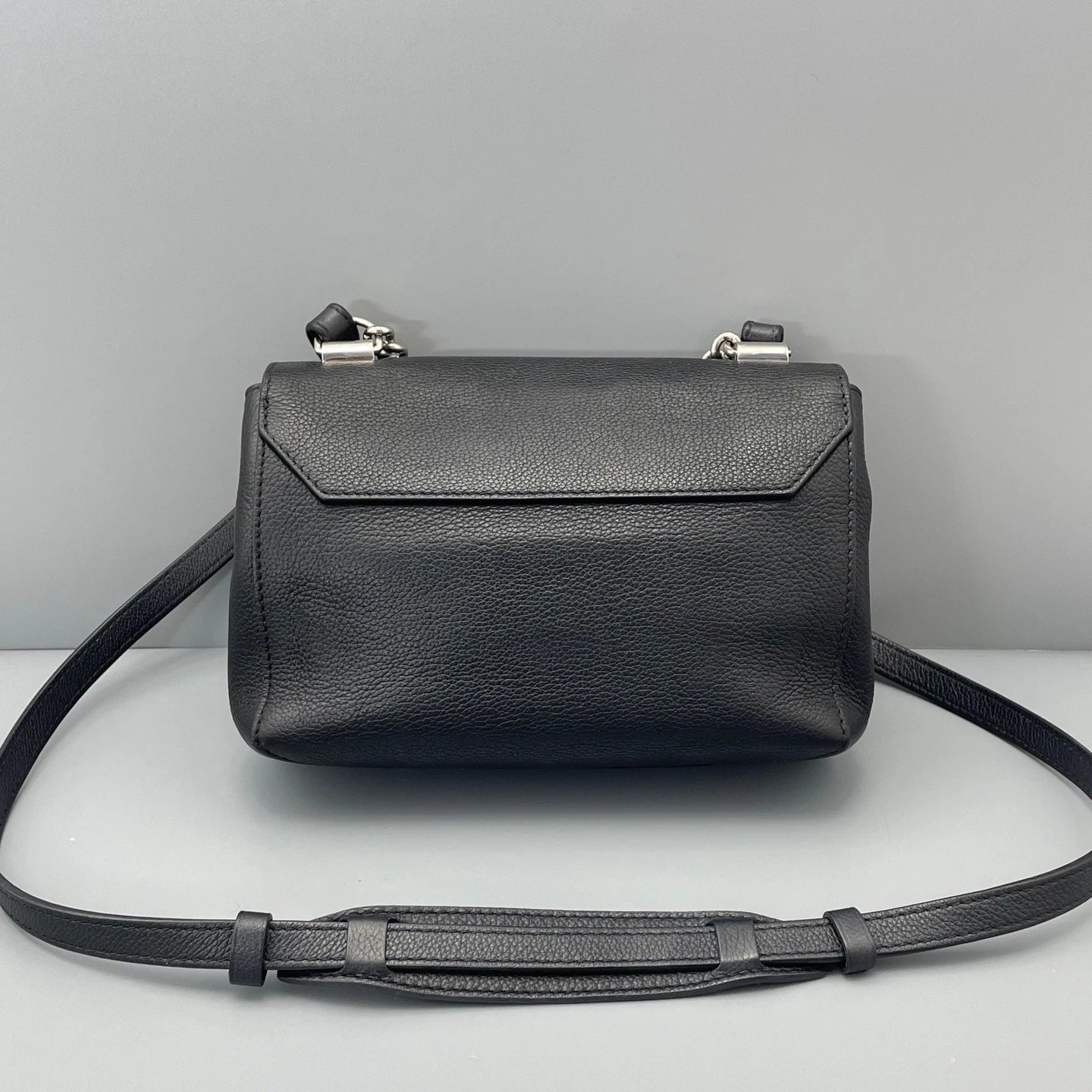 Louis Vuitton Lockme PM Chain Shoulder Crossbody Bag Black Silver Women
