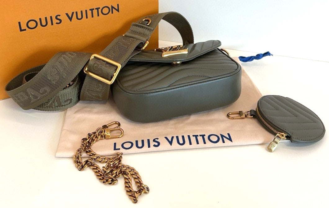 Louis Vuitton New Wave Olive green Calfskin Shoulder bag Almost Brand NEW Women