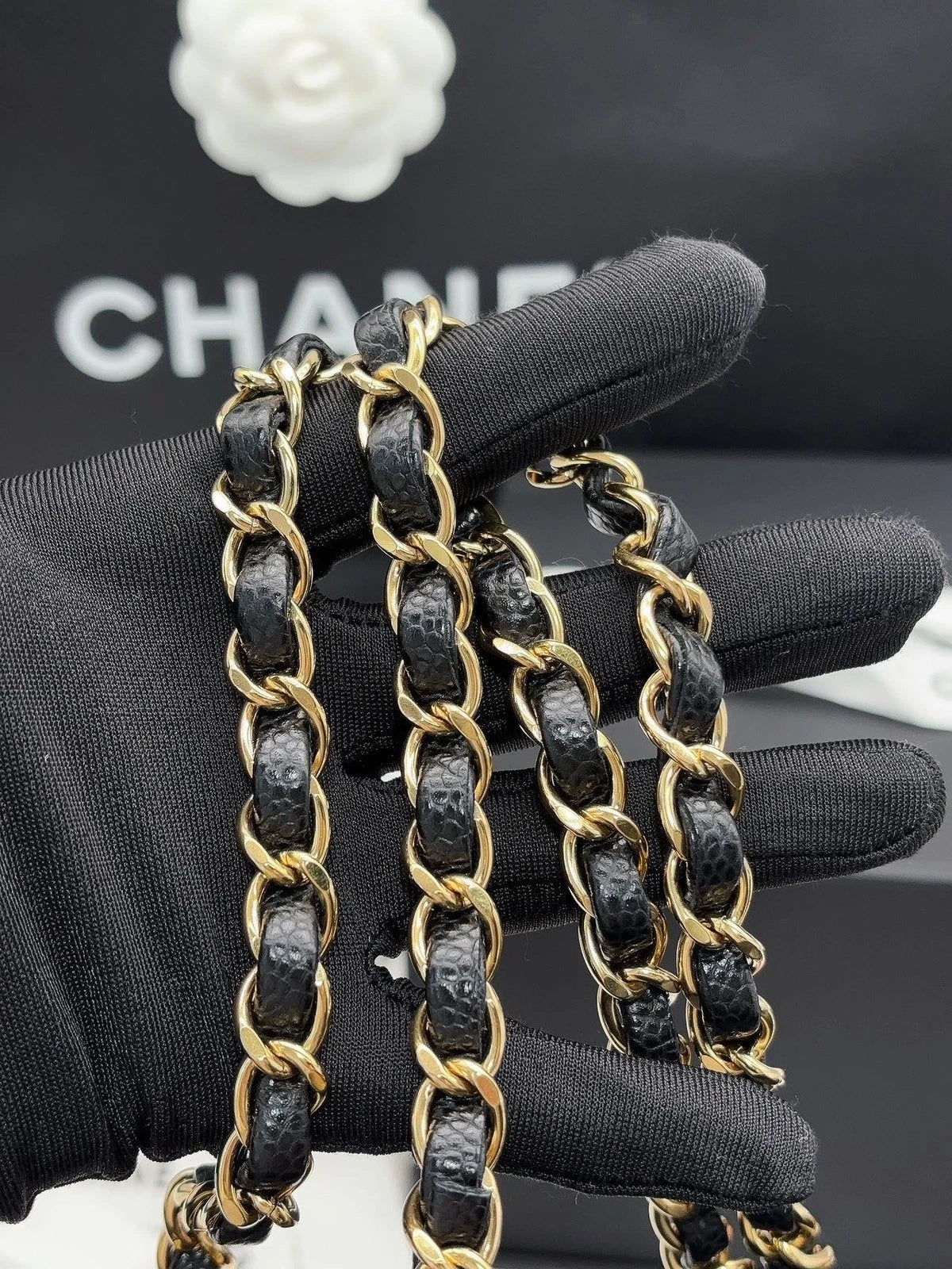 Chanel CF Medium Black Leather Shoulder Bag For Women