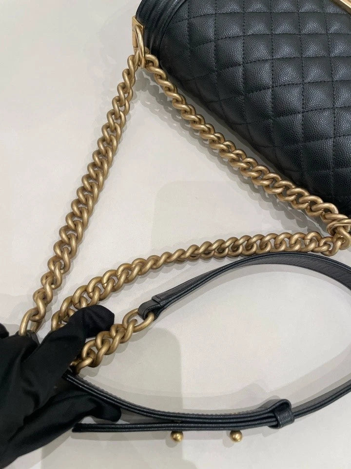 CHANEL LeBoy Medium Leather Shoulder Bag For Women