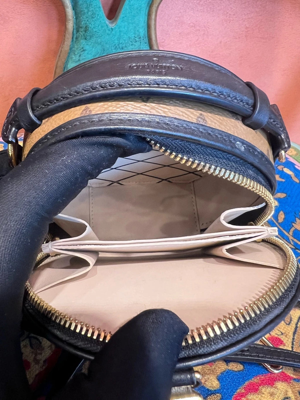 Louis Vuitton Mini Color-block Hard Round Crossbody Bag For Women