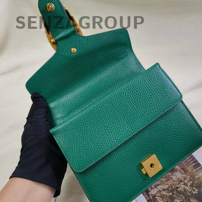 Gucci Green Silver Snake Head Shoulder Crossbody Bag Women Classic