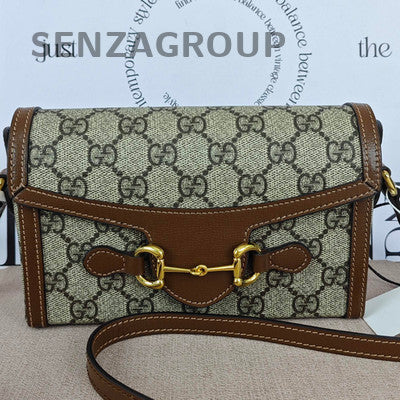 Gucci Horsebit 1955 Box Bag Brown Shoulder Crossbody Gold Hardware