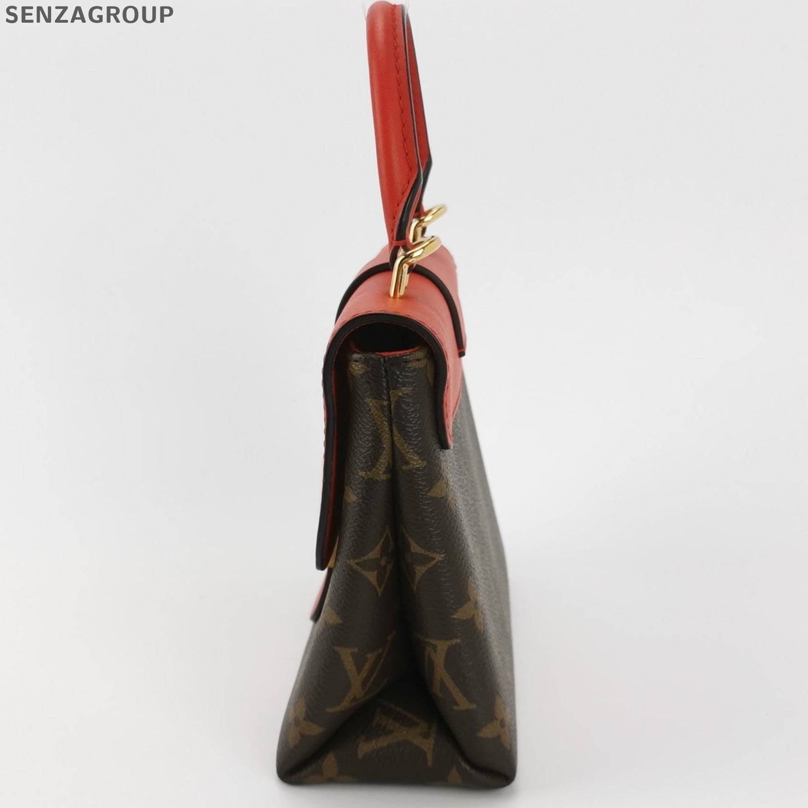 Louis Vuitton Locky BB Monogram Handbag Brown Red Women's Classic