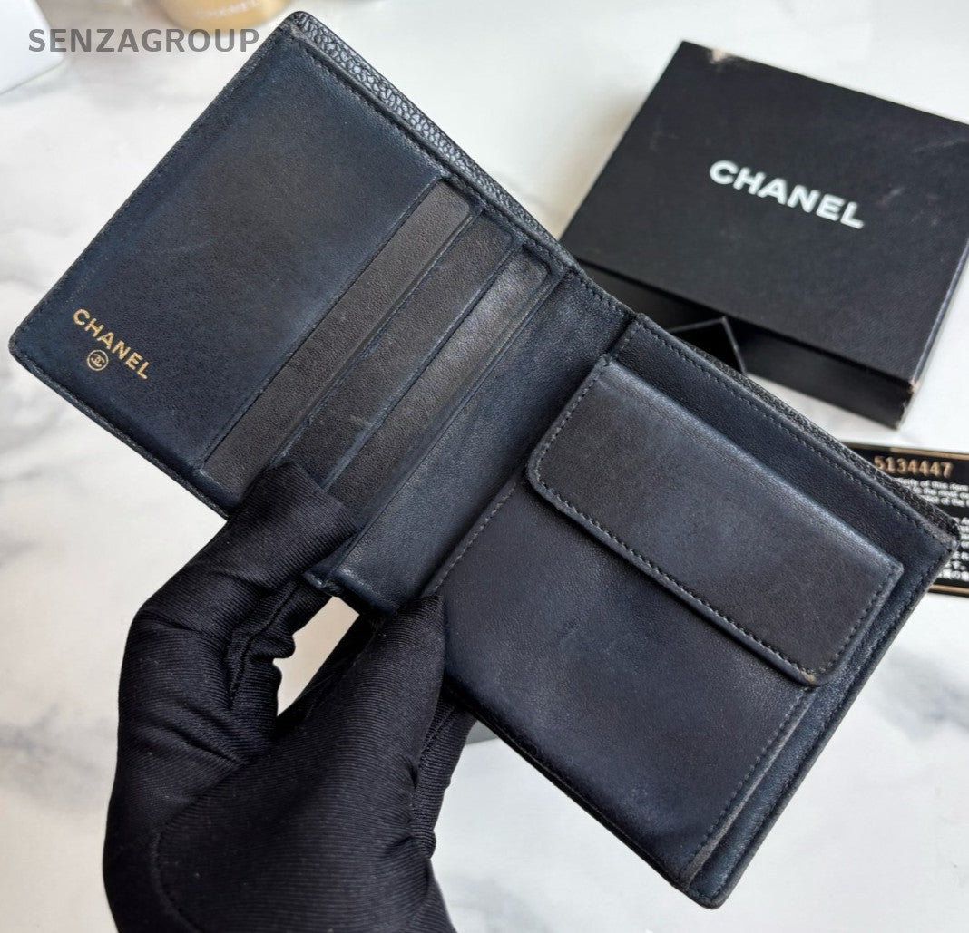 CHANEL CC Wallet Calfskin Black
