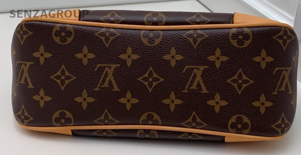 Louis Vuitton Monogram Chain Shoulder Bag Crossbody Brown Used Women Classic
