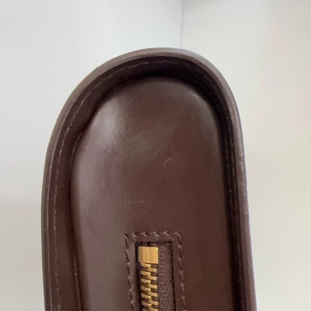 Louis Vuitton Damier Logo Patch Clutch With Extendable Handle For Women