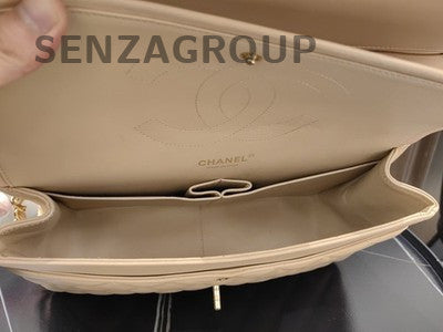Chanel Classic Flap Jumbo Beige Gold Hardware Shoulder Crossbody Bag