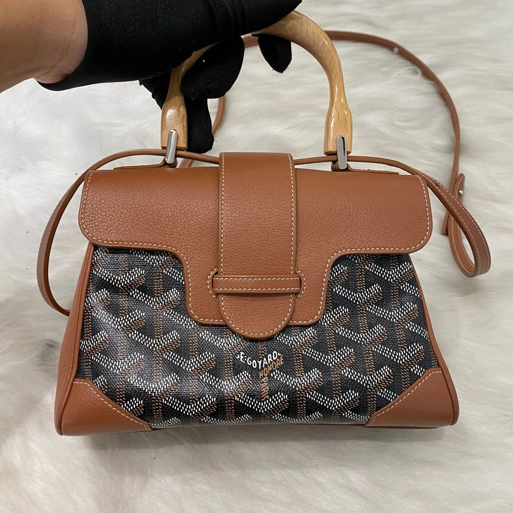 Goyard Mini Saigon Bag Brown Monogram Handbag Crossbody Classic Women