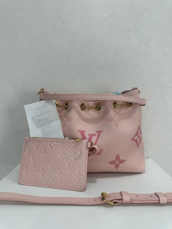 Louis Vuitton Pink Strawberry Drawstring Bucket Handbag For Women