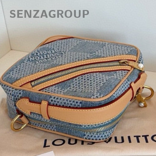 Louis Vuitton Chess 3D Damier Ebene Denim Shoulder bag Crossboy Almost Brand NEW