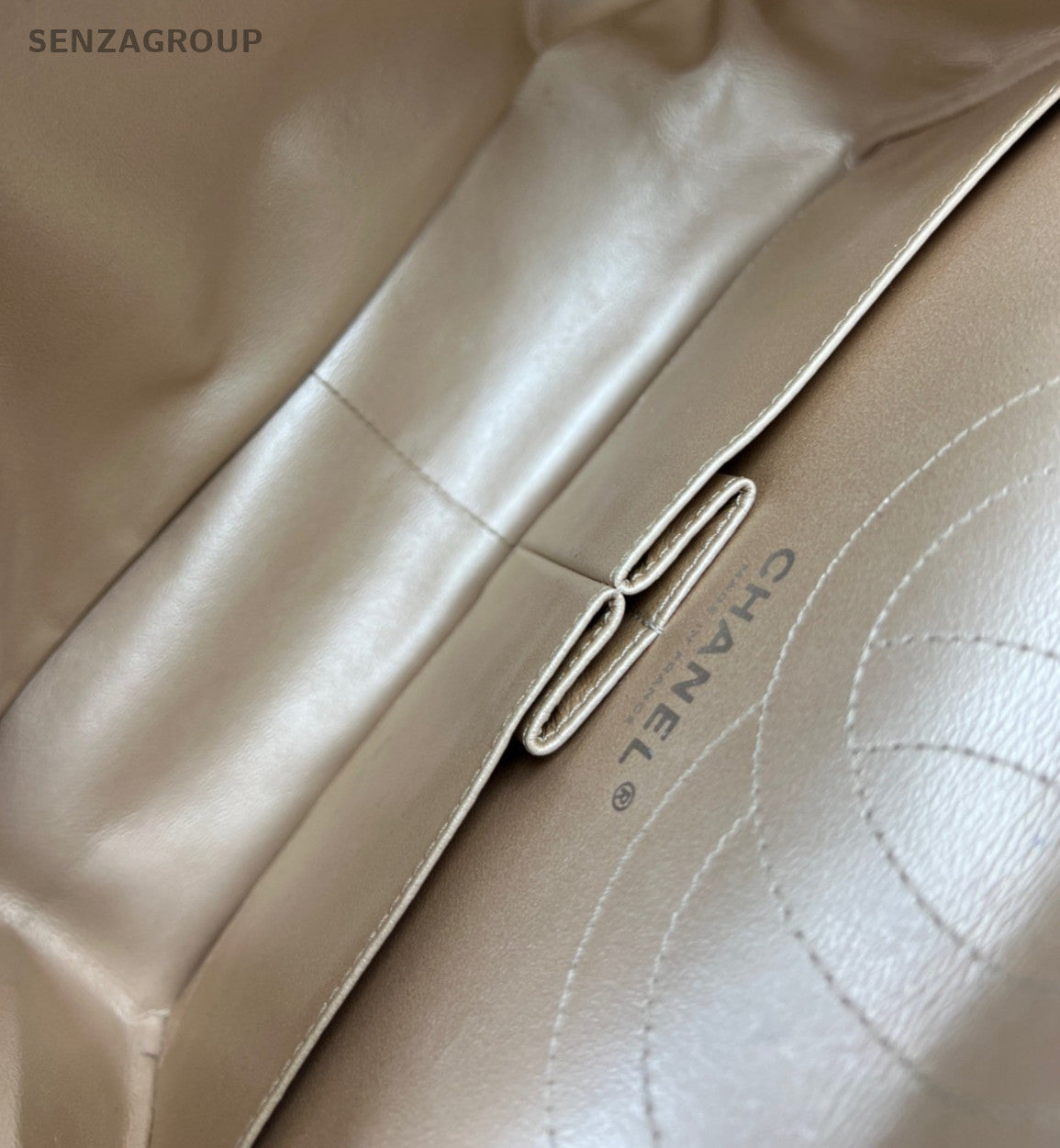 Chanel 2.55 Chain Shoulder Bag Crossbody Champagne Silver Women Classic