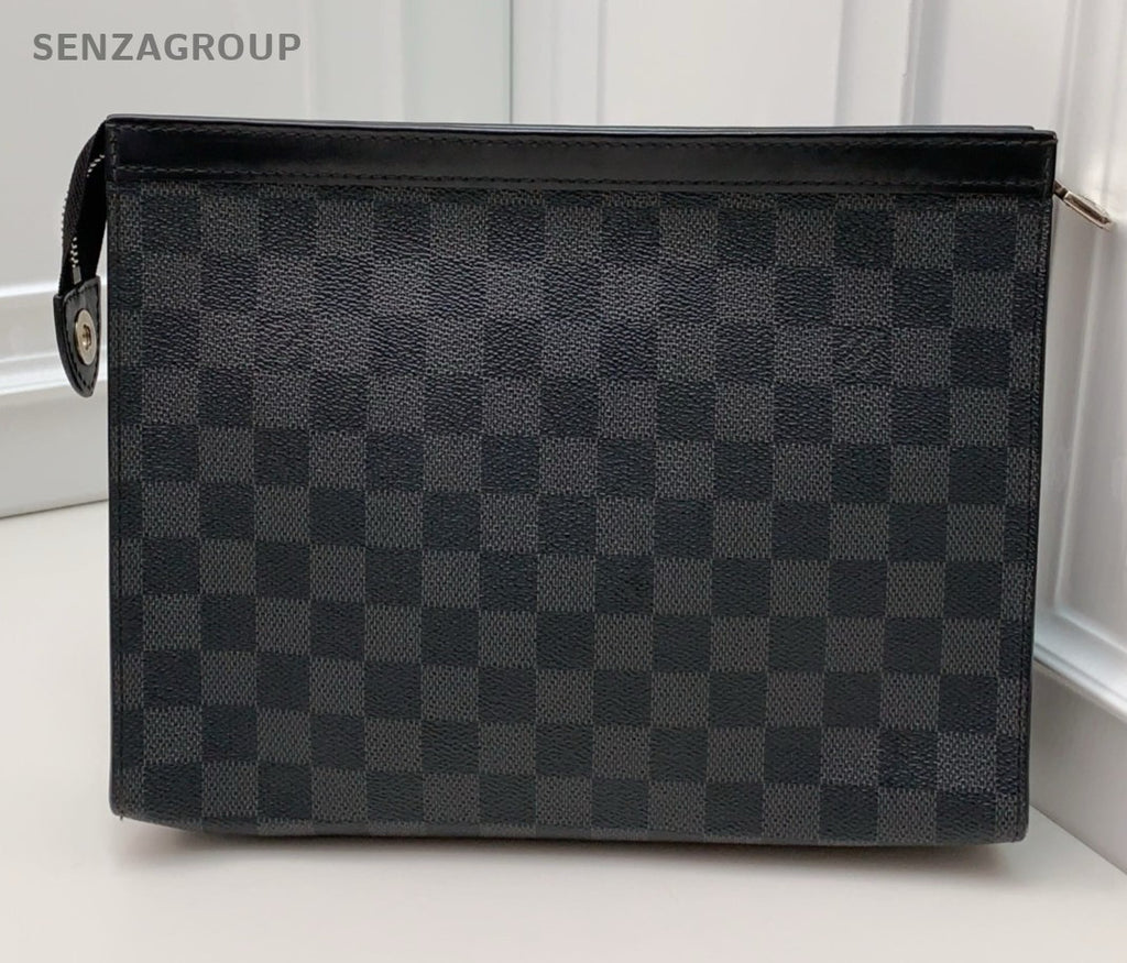 Louis Vuitton Damier Black Clutch Unisex Adults Classic Designer