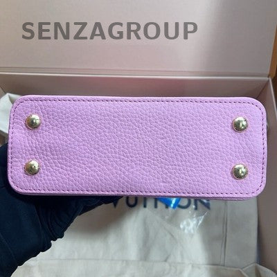 Louis Vuitton Capucines Mini Pink Gold Handbag Shoulder Bag Women Fashion