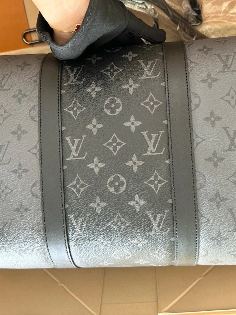 Louis Vuitton Keepall50 Reverse Black Travel Bag For Women