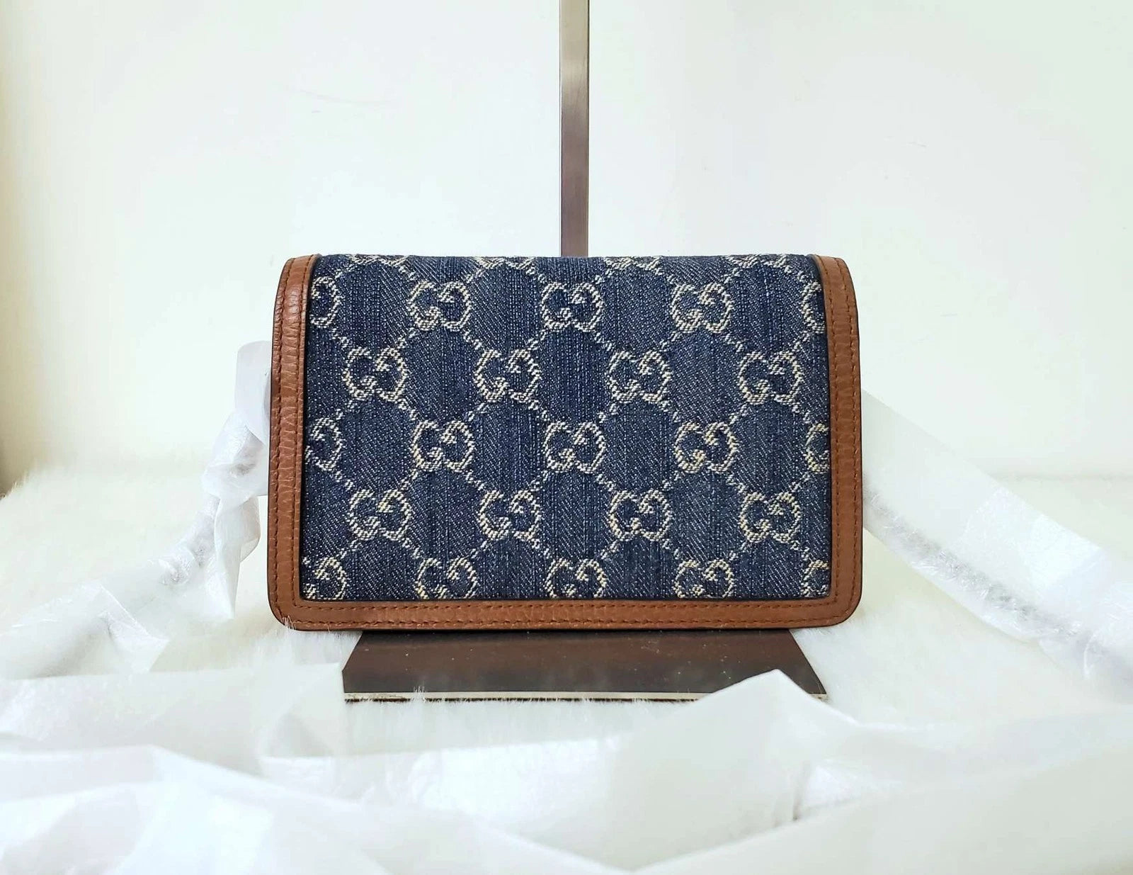 GUCCI Dionysus Super Mini Denim Crossbody For Women