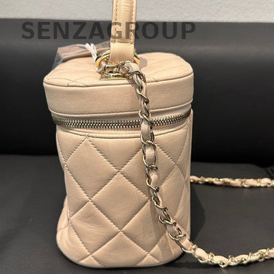Chanel Trendy CC Quilted Pink Gold Clasp Cosmetic Chain Crossbody Bag