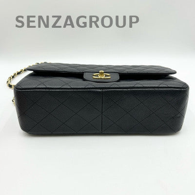 Chanel Classic Flap Jumbo Black Gold Chain Shoulder Crossbody Bag