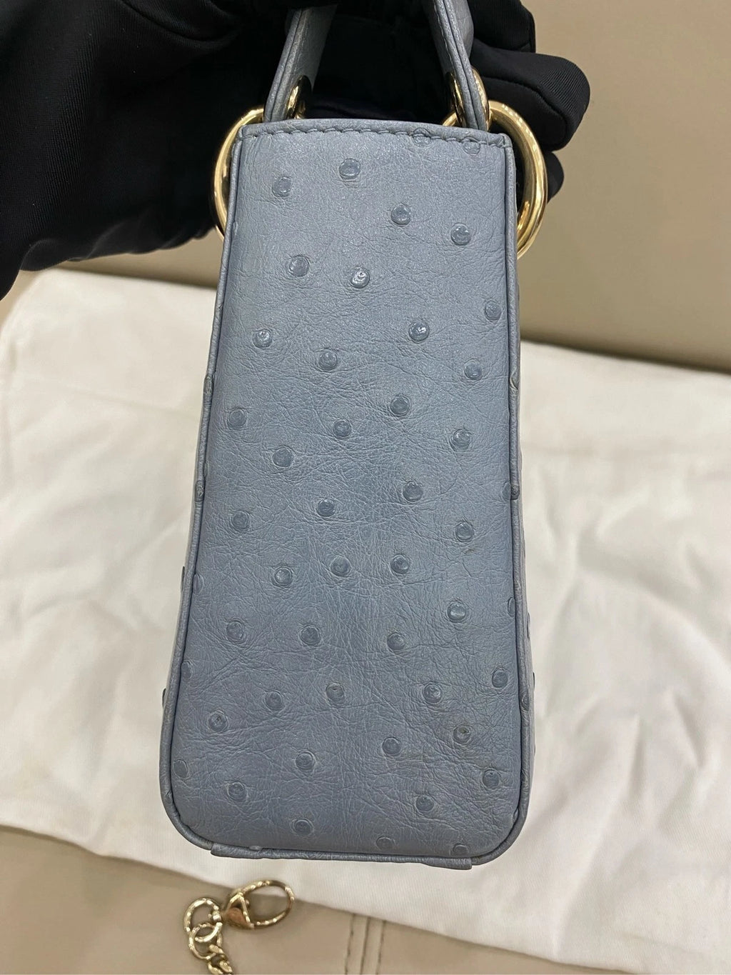 Dior Lady Dior Handbag Top Handle Excellent