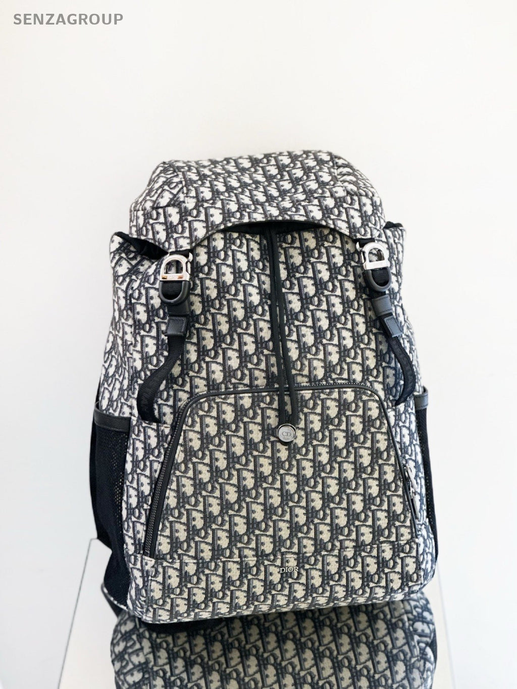Christian Dior DIOR8 Oblique Shoulder Backpack Black Women