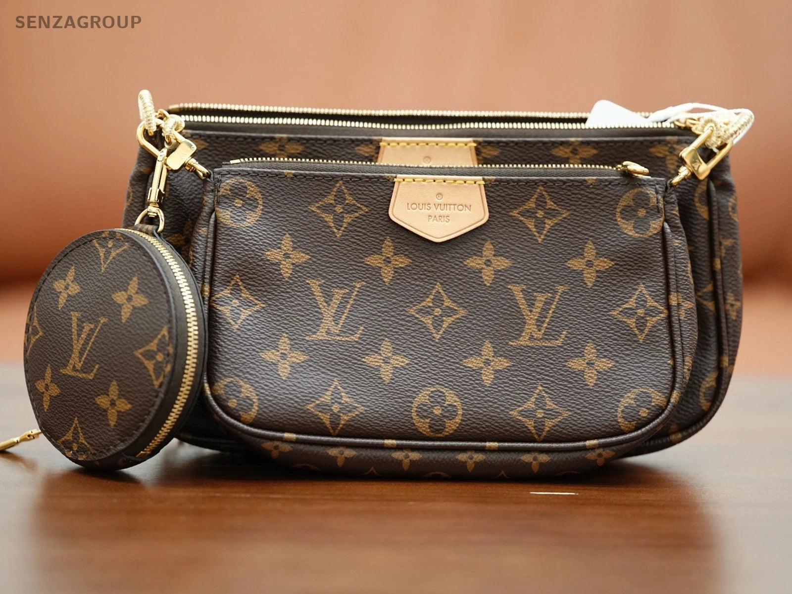 Louis Vuitton Multi Pochette Accessoires M44813 Canvas Shoulder Bag Excellent