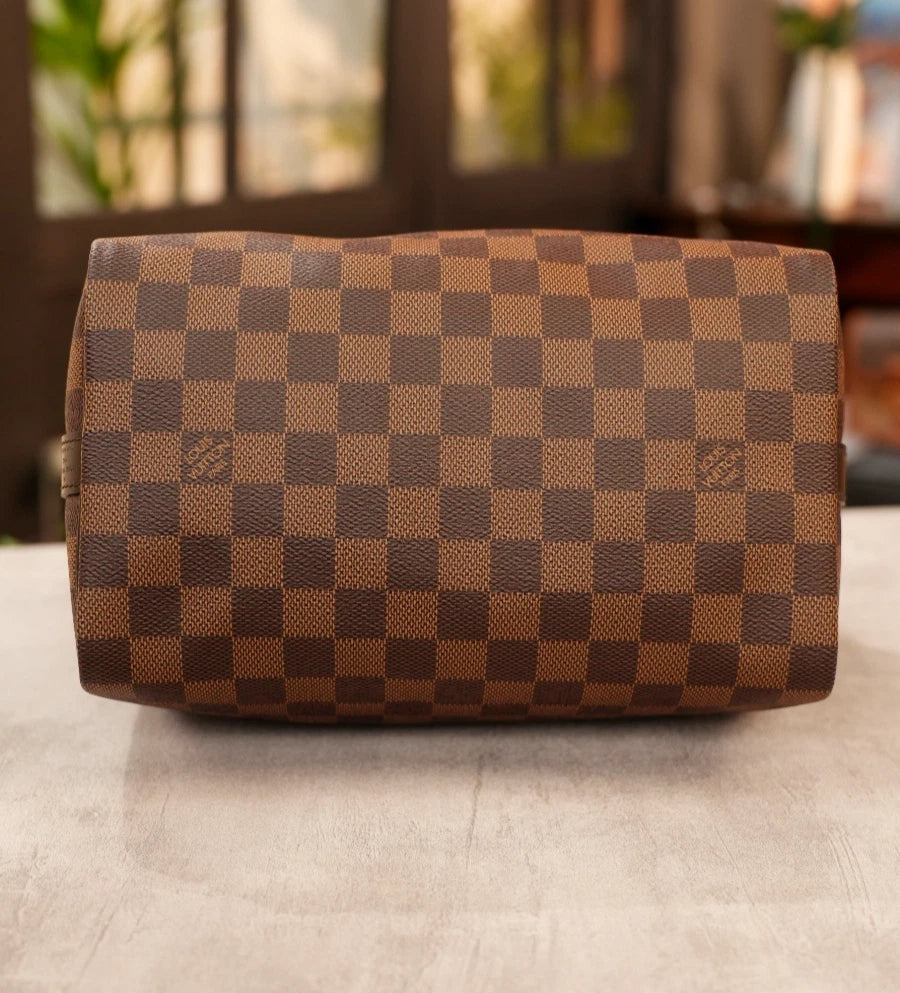 Louis Vuitton Speedy25 Damier Brown Shoulder Bag Top Handle Bag Excellent