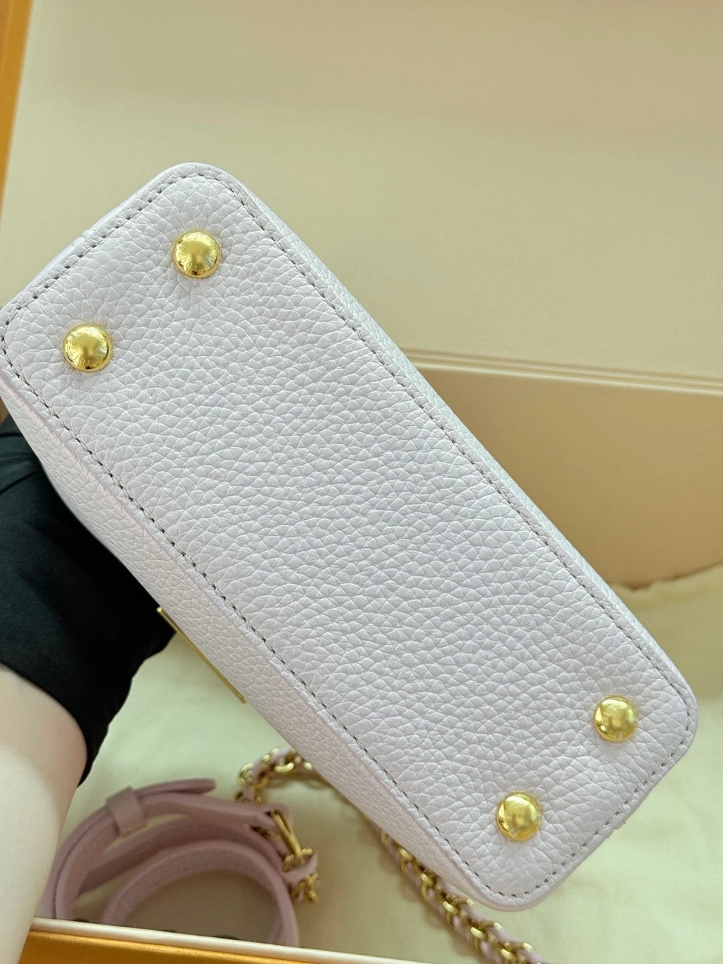Louis Vuitton Pink Capucines Mini Calfskin Handbag For Women