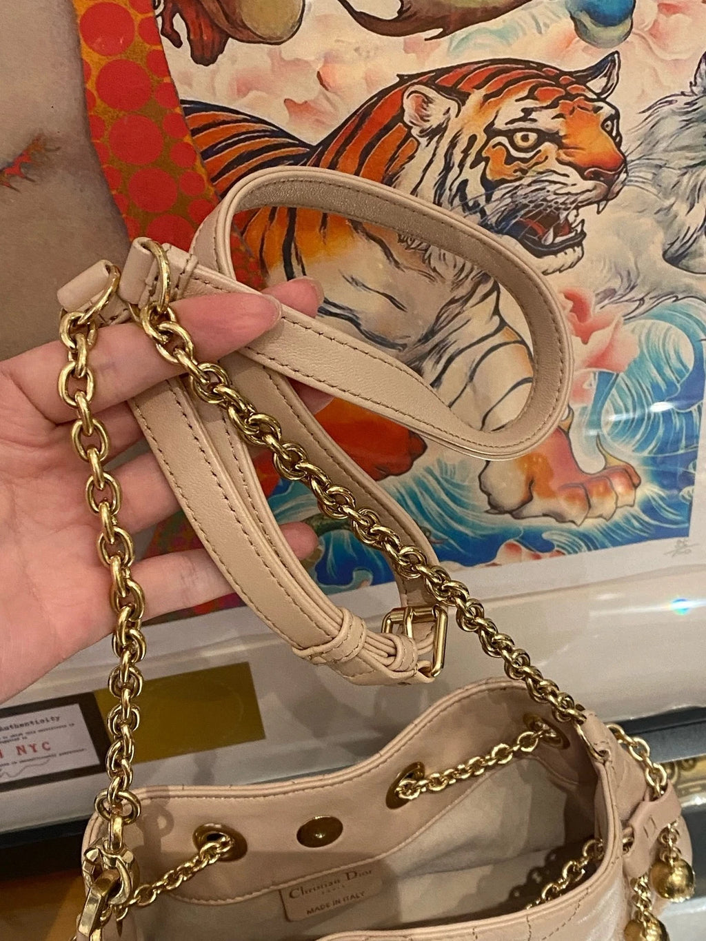 Dior Ammi Small Drawstring Bucket Bag Gold Hardware For Women