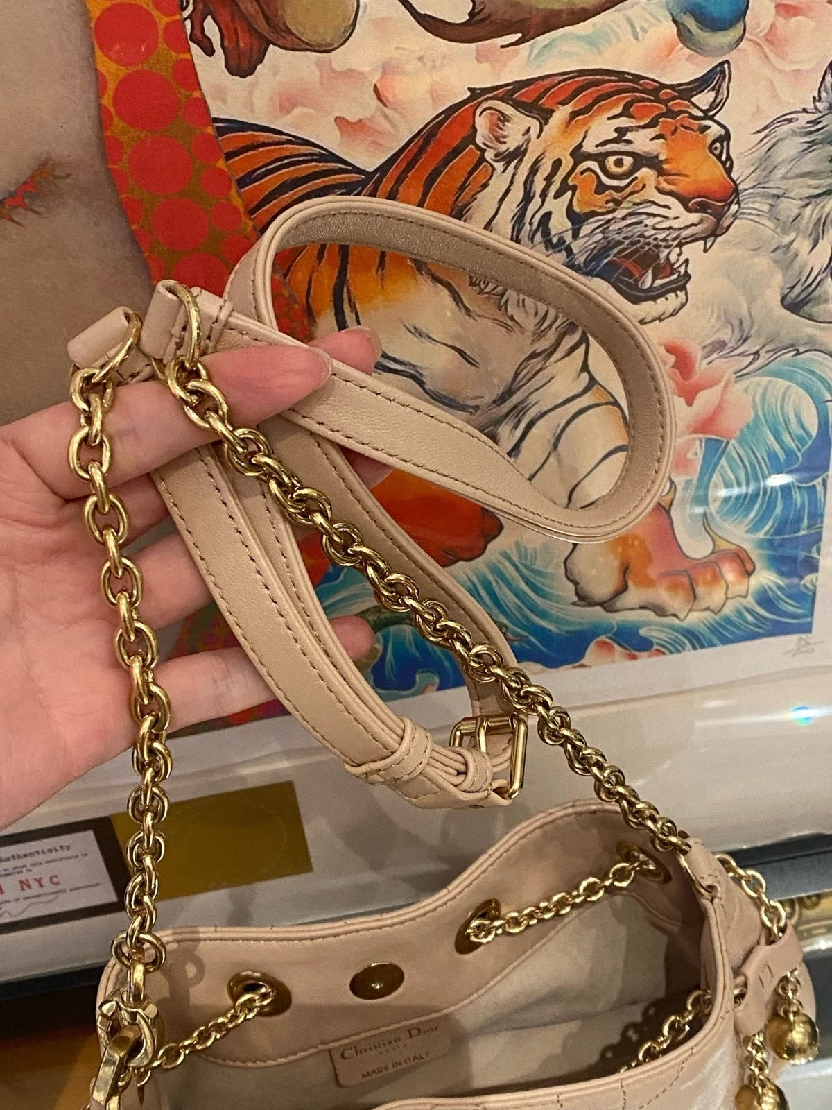 Dior Ammi Small Drawstring Bucket Bag Gold Hardware For Women