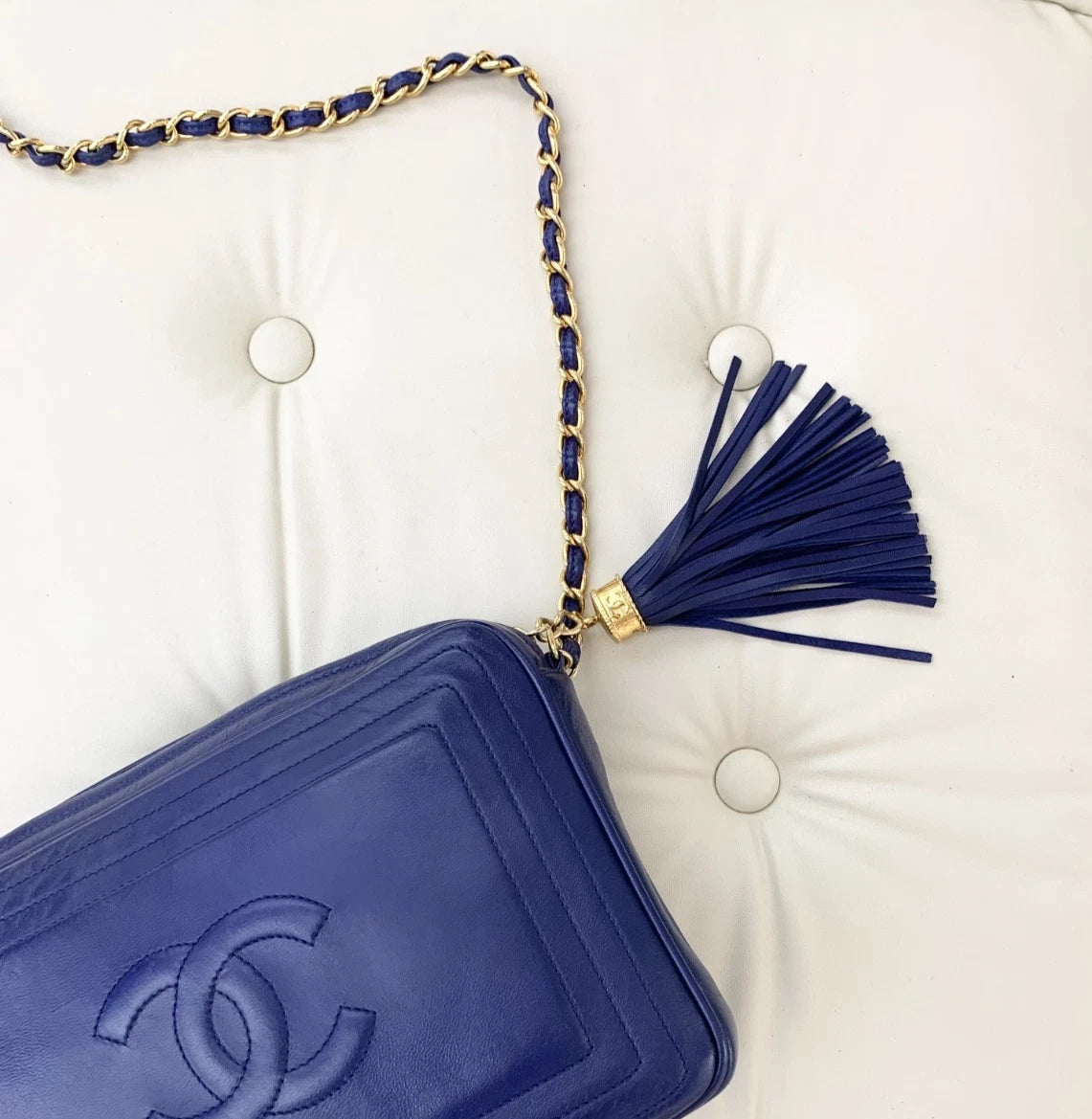 Chanel Tassel Calfskin Chain Camera Bag Shoulder Bag Crossbody Bag Women S