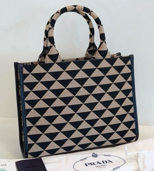PRADA Symbole Embroidery tote Small 2WAY Shoulder bag