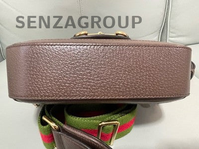 Gucci Horsebit 1955 Mini Shoulder Crossbody Bag Brown Gold Women Classic
