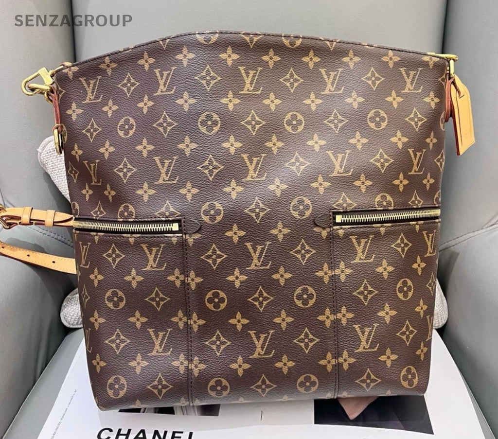 Louis Vuitton Melie Hobo Monogram Shoulder Bag Brown Gold Women Classic