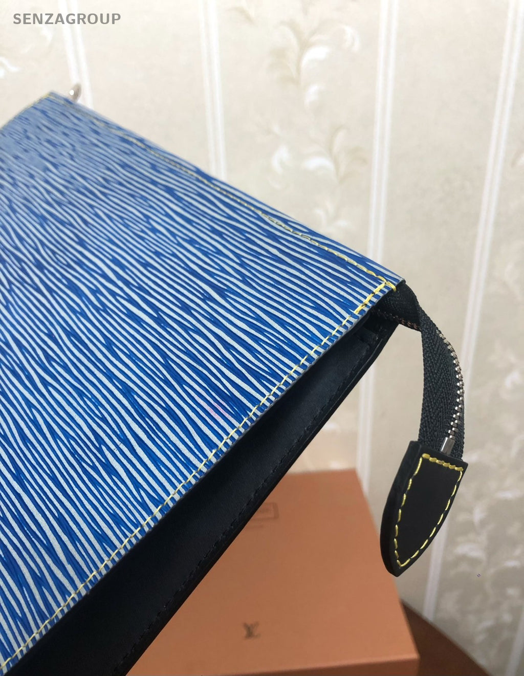 Louis Vuitton Water ripples Handbag Clutch Blue