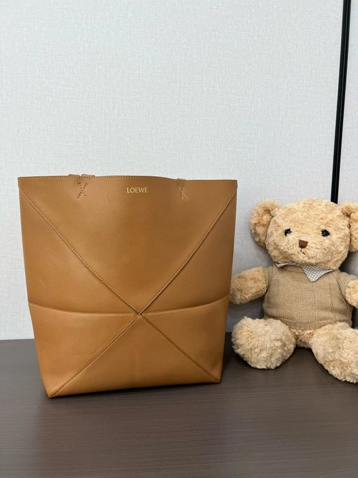 Loewe Women's Leather Puzzle Fold Foldable Tote Shoulder Bag