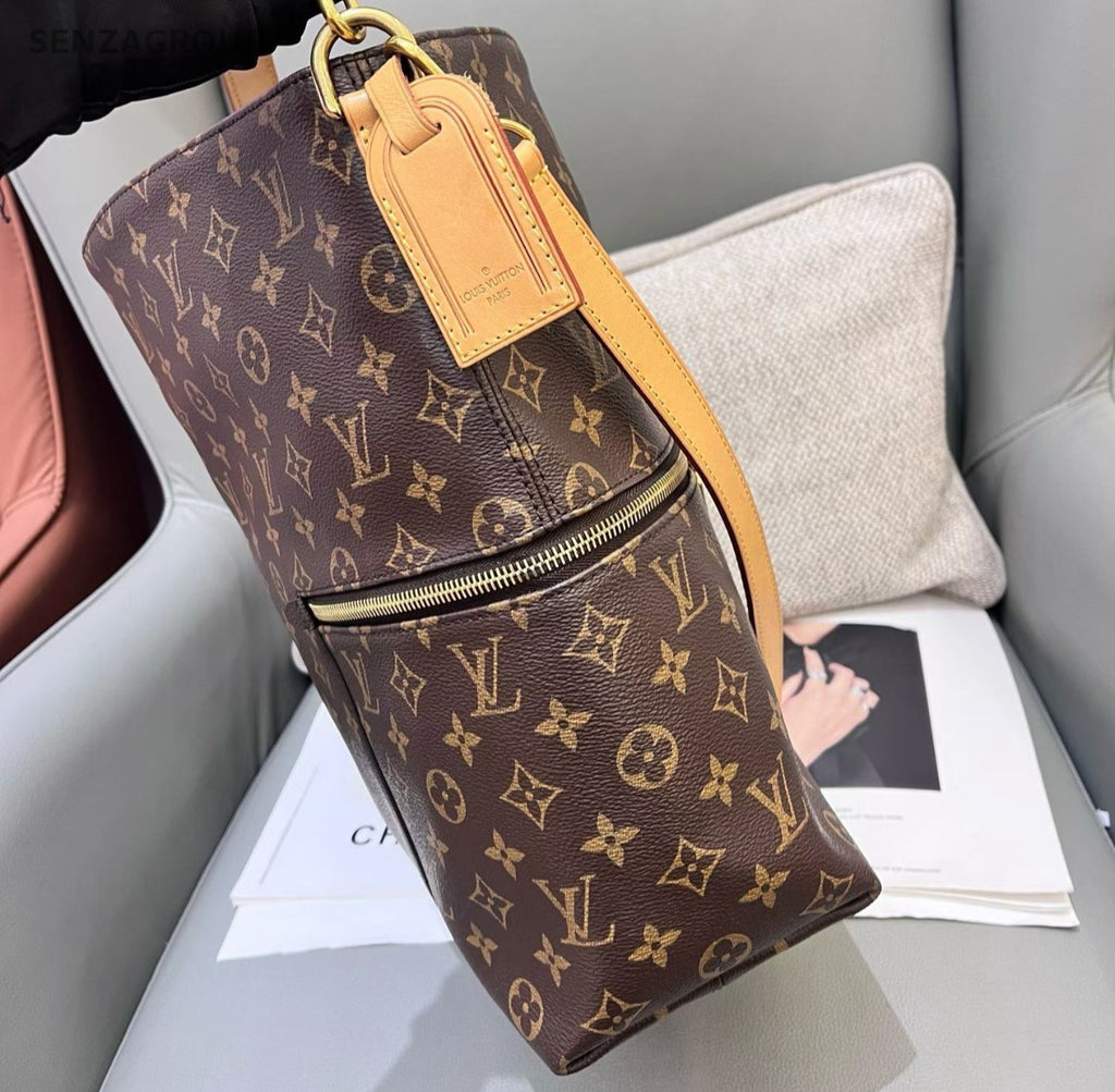 Louis Vuitton Melie Hobo Monogram Shoulder Bag Brown Gold Women Classic