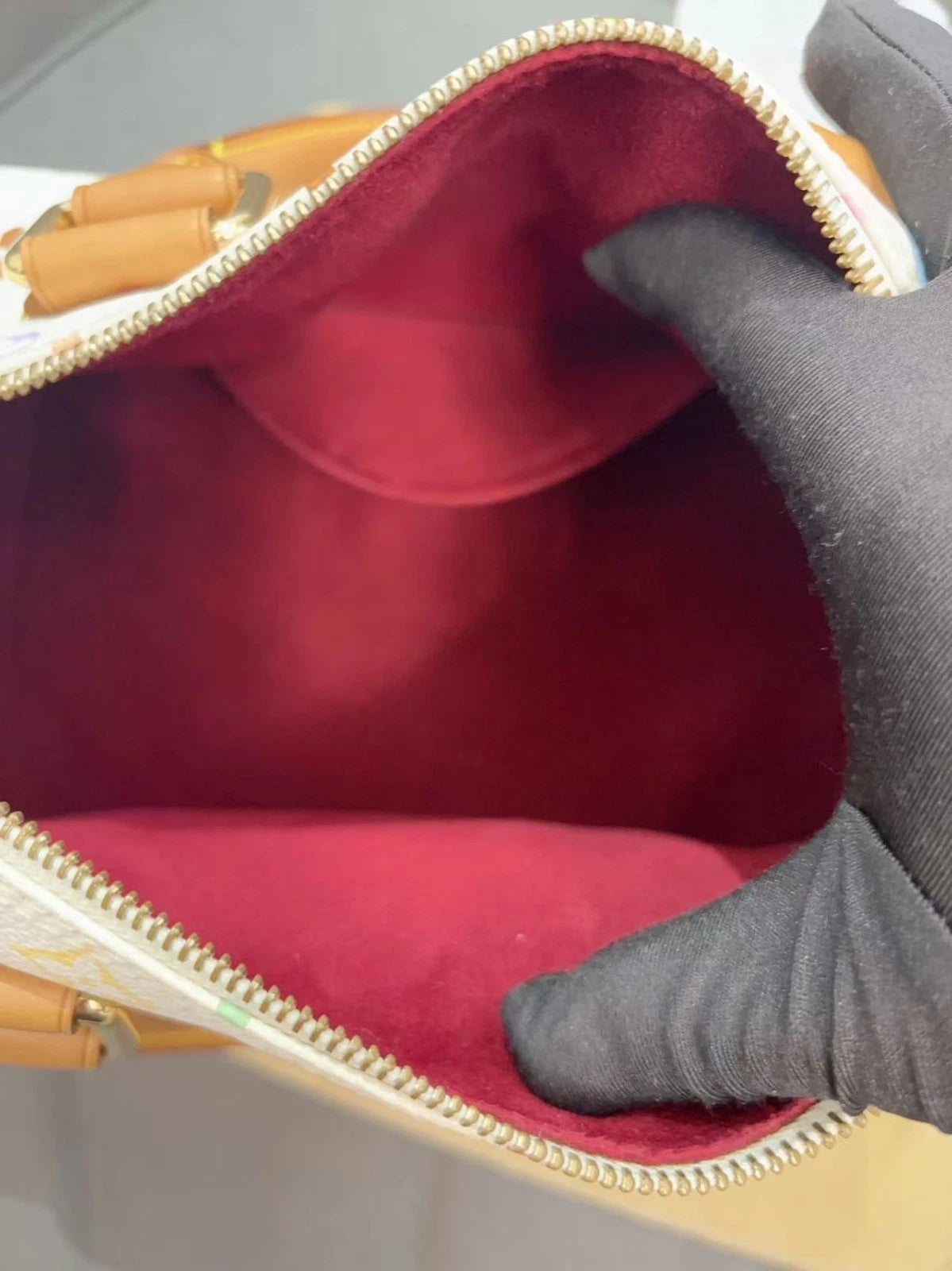 Louis Vuitton Takashi Speedy30 Monogram Handbag White Women Japan Edition