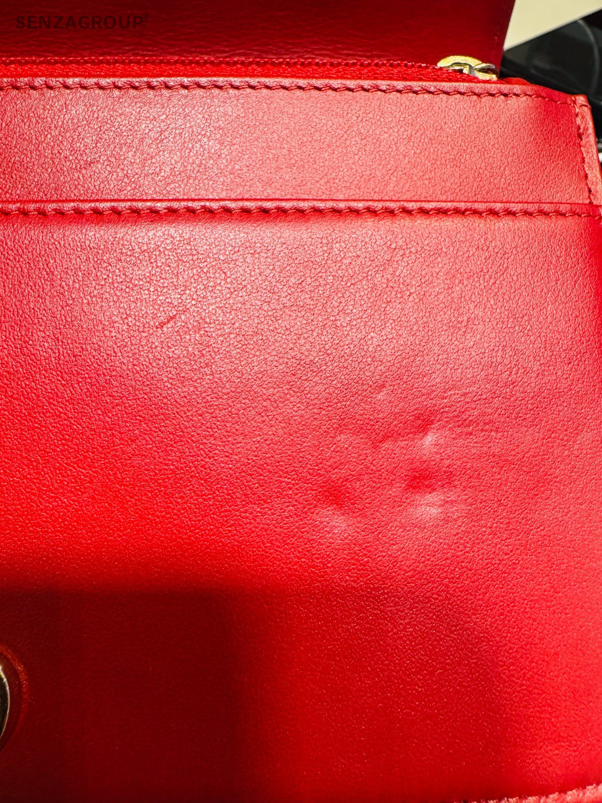 CHANEL Woc Diamond pattern Calfskin Chain Shoulder bag Women Red Gold