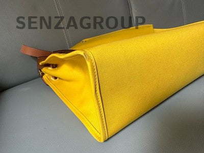 Hermès Herbag 31 Yellow Shoulder Bag Silver Hardware Women's Classic