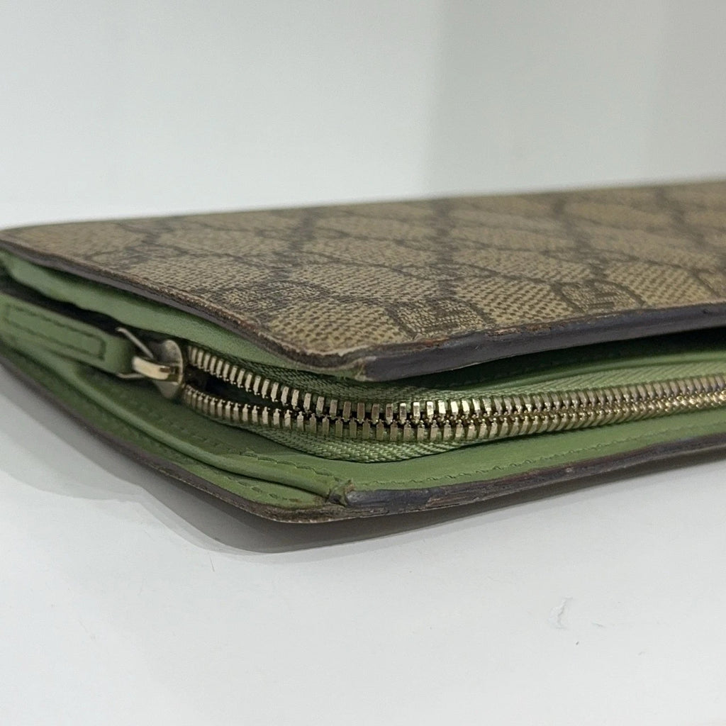 GUCCI Beige Monogram Canvas Long Wallet For Women